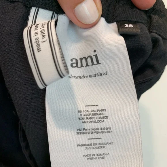 Ami Alexandre Mattiussi black pants. Size 38 (Small) - Picture 4 of 6